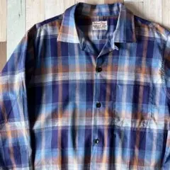 【DEAD STOCK!!】60s DAN RIVER 開襟 チェックシャツ