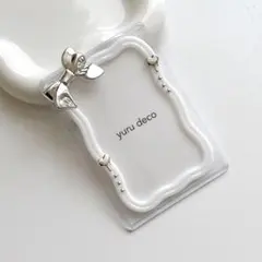 レジンデコ 硬質ケース トレカケース B8 推し活 白 うねうね シルバー