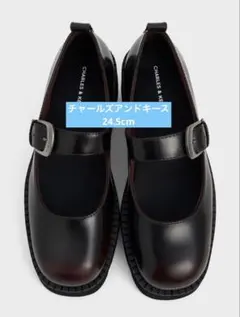 CHARLES & KEITH ダークブラウン 厚底パンプス メリージェーン