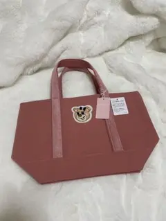 フェイラー オールドテディ ワッペントートバッグピンク 小