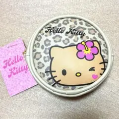 しまむら　ハローキティ ヒョウ柄　丸ポーチ　ギャル　日焼けキティ　ポーチ