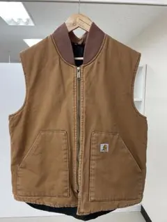 【メキシコ製01年7月】Sサイズ　Carhartt ダックベスト ブラウン 古着 b53d07ed68153dfb67dc1bd648276a