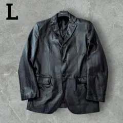【美品】1点物　本革　レザージャケット　テーラード　黒　L　韓国　漢らしい一着