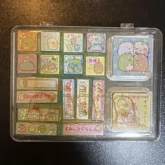 すみっコぐらし 新品未使用 スタンプセット16柄 インク赤青2色