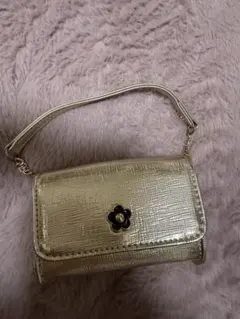 マリークヮント ミニバッグ ポーチ　ゴールド