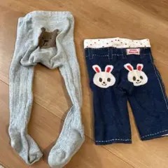 MIKIHOUSE ニットパンツ　GAP くまさんタイツ
