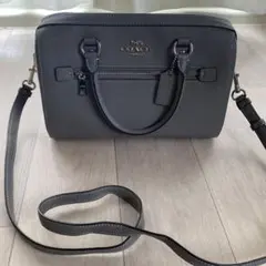 COACH グレー レザーバッグ