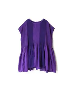 新品タグ付】maison-de-soil コットンリネンパッチワークブラウス 