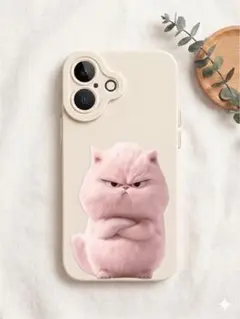 猫デザイン iPhone16スマホケース　ソフトケース