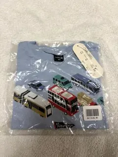【新品未開封】GrinLab 乗り物柄 長袖Tシャツ 90サイズ バス 電車