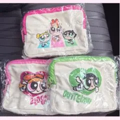 パワーパフガールズ チャーム付き刺繍ポーチ まとめ売り