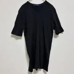メンズ Vネック Tシャツ 〖M〗 ブラック 黒Tシャツ ✨美品✨