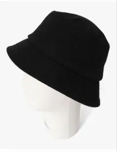 [KIJIMA TAKAYUKI] ウールメルトン バケットハット ブラック