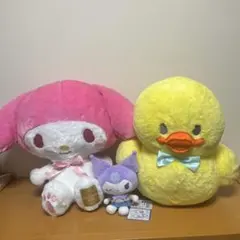 【新品・特別おまけ付き】マイメロディ & あひるのこ BIGぬいぐるみ2点セット