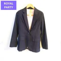 【ROYAL PARTY】ストライプジャケット☆ブラック