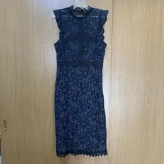 ZARA 総レース　ノースリーブドレス　ワンピース　二次会　パーティ　結婚式