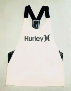 ハーレーxタンクトップHurley Xピンク黒ロゴサーフィンxsトレーニング