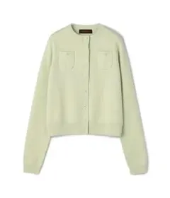 CABaN コットンカシミヤ クルーネックカーディガン ライトグリーン