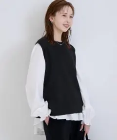 cocaニットベストのみ　M ブラック　即発送