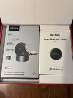 UGREEN3in1ワイヤレス充電器＋スマートタグ2個新品未使用Apple対応