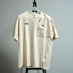PUMA ポケット付き Tシャツ クリーム オーバーサイズ