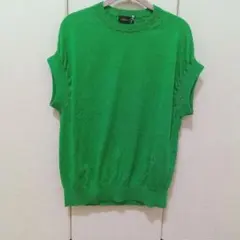 美品★ドゥロワー フレンチスリーブニット.グリーンのサムネイル