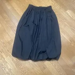 GU ブラック バブルヘムミディスカート XL