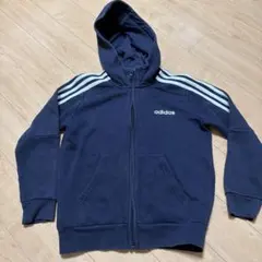 adidas ジップパーカー 130サイズ ネイビー
