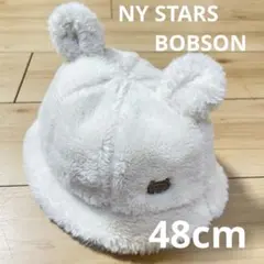 NY STARS BOBSON 耳付きファー帽子　バケットハット　48cm