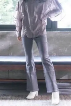 ツイルステッチパンツ グレー