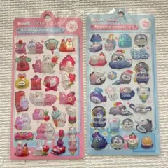 【新品未使用】ぷっくり　立体　3Dシール　オーロラ　うさぎ　ペンギン　サンタ