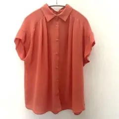 在庫処分　INDIVI インディビ　半袖ブラウス　Mサイズ　オフィスカジュアル