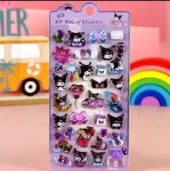 ①即日発送！ 3Dぷくぷくシール【2枚セット】平成レトロ　デコレーションかわいい