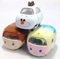 新品・未開封／ディズニーモータース ツムツム ／オラフ、エルサ、アナ ３台セット