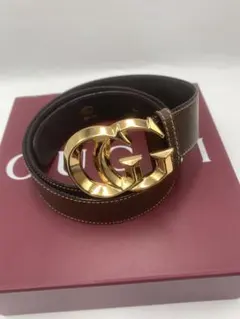 GUCCI グッチ ベルト GGマーモント レザー ブラウン ベルト