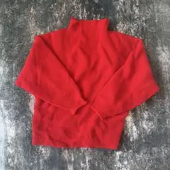 レッド タートルネック セーター