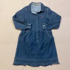 ‼️ファミリア❤️120 長袖　デニム　ワンピース　デニムワンピース　女の子　秋冬
