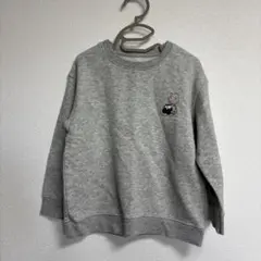スヌーピー チャーリーブラウン 刺繍 トレーナー グレー