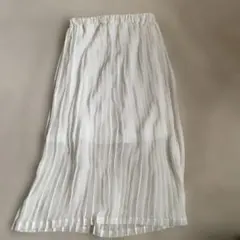 earth music & ecology プリーツスカート オフホワイト