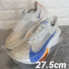 NIKE エアズームアルファフライネクスト% 3 FP ブループリント 白青