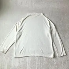 UNIQLO ユニクロ ワッフル モックネック　M オフホワイト 長袖　白