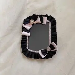 硬質ケースデコ 量産型 オタク オタ活 b7ピンク 黒 ブラック