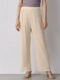 LOWRYSFARM シアープリーツメローパンツ ベージュ