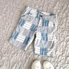 メンズ　ショートパンツ　チェック　水色　短パン　 セブンデイズサンデイのサムネイル