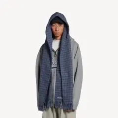 BALENCIAGA フーデッド スカーフ マフラー グレー タグ付き BALENCIAGA フーデッド スカーフ マフラー グレー タグ付き - メルカリ