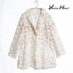 【Yukiko Hanai 花井幸子】華麗　花びら　シアー　ジャケット　10　Lのサムネイル