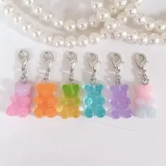 チャーム 6点セット ハンドメイド アンブレラマーカー ファスナーチャーム