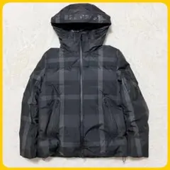 美品 ブラックレーベルクレストブリッジ 黒 M チェック ダウン ジャケット
