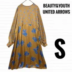 ビューティーアンドユースユナイテッドアローズ　ワンピース　花柄　サテン　【S】
