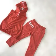 アディダスとダンスキン　上下セットアップ　レッド　ヨガ　ダンス　ランニングのサムネイル